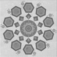thumbnail image 1 of Ahgly Company Machine Washable Indoor Square Transitional Gray Area Rugs, 6' Square, 1 of 7