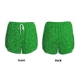 thumbnail image 3 of Rateoe Green Sparkling Shiny Printed 2 in 1 Women's Workout Shorts for Athletic Gym Running Shorts with Phone Pockets-XX-Large, 3 of 7