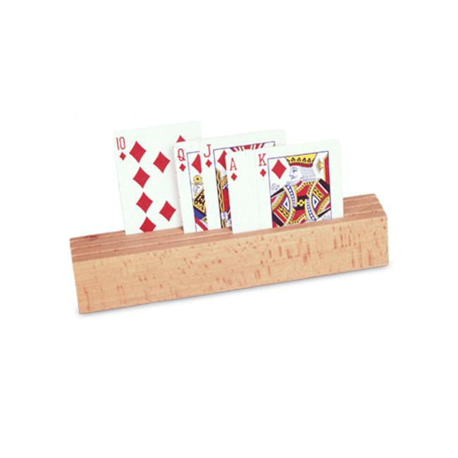 PLAYING CARDS HOLDER WOODEN NEW. SET OF TWO 