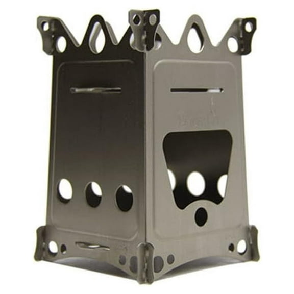 FireAnt Titanium Backpacking Stove - Ultra Lightweight Wood Burning & Multi-Fuel Stove for Camping, Hiking, Survival - Flat Pack Design