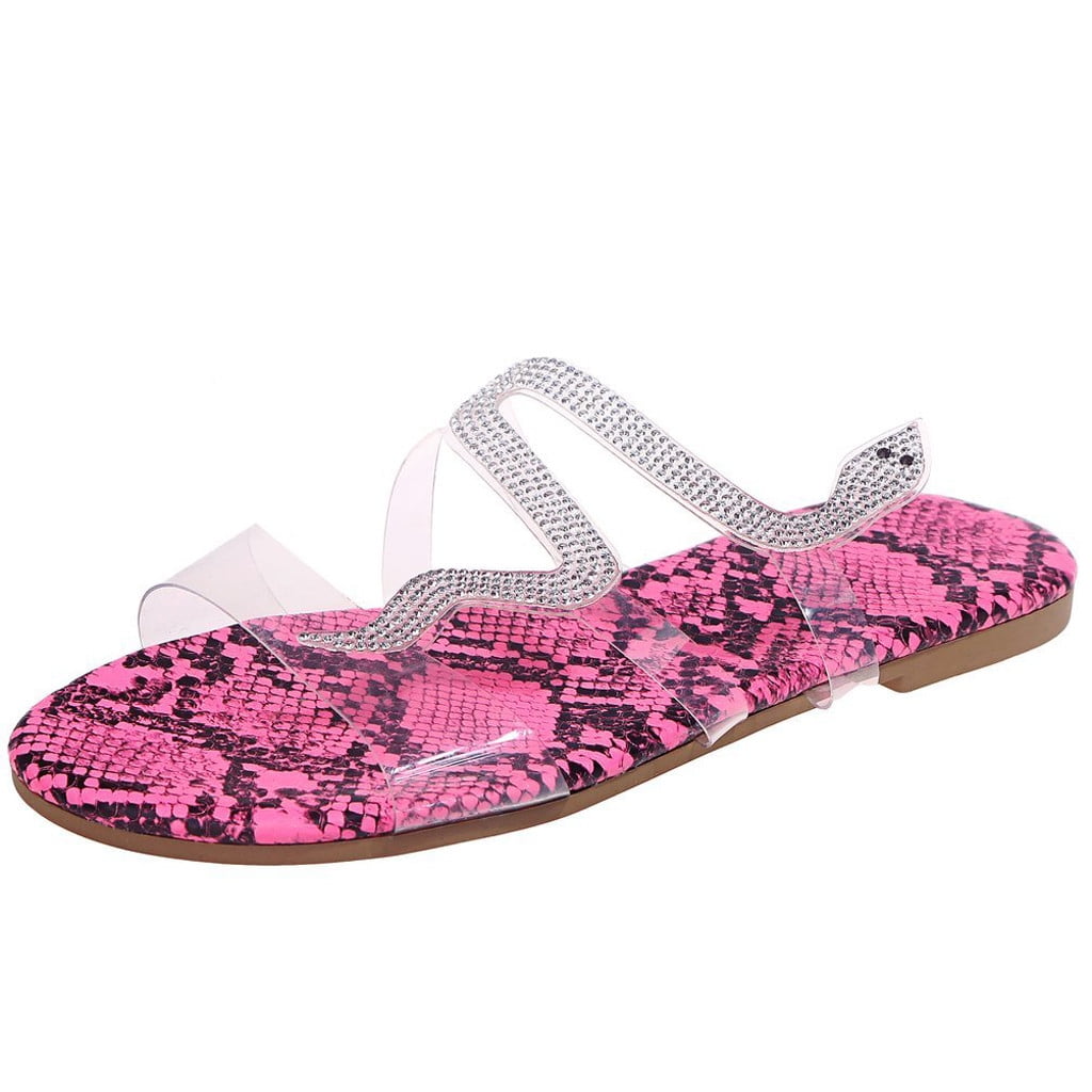ladies hot pink sandals