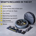 thumbnail image 3 of StanceMagic Complete Spare Wheel Tire Kit Fits 2017-2026 Tesla Model 3 Performance with 20" Wheels, 18x4 Rim, 125/85R18 Tire, 2 Ton Scissor Jack, Tools, Carrying Bag, Also fits Highland, 3 of 8