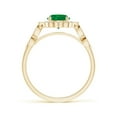 thumbnail image 2 of ANGARA Natural Vintage Inspired Round Emerald Ring with Ornate Halo in 14K Yellow Gold for Women (Size-6mm) | May Birthstone, Birthday, Anniversary, Jewelry Gift for Women | Natural Emerald Ring, 2 of 9