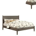 thumbnail image 3 of Wooden Eastern King Size Bed with Panel Headboard Gray - Saltoro Sherpi, 3 of 5