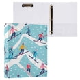 thumbnail image 4 of ALAZA Skiers Skating Hardcover 3 Ring Binder 1.5" Round Rings Interior Pockets Binders Organizer 2 Pack, 4 of 9