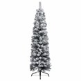 thumbnail image 3 of vidaXL Christmas Tree Decoration Artificial Slim Tree with LEDs and Ball Set, 3 of 10