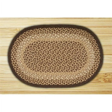 Earth Rugs 02-017 Chocolate-Natural Oval Rug