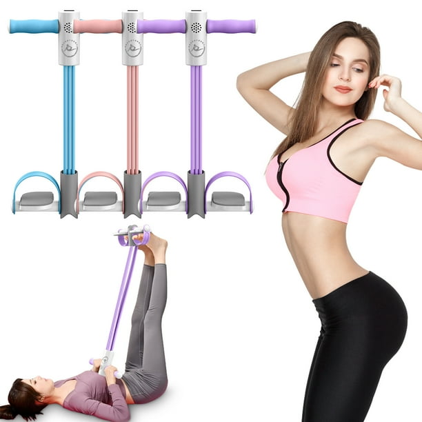 Cuerda de resistencia multifuncional para tirar de pedales - cuerda elástica de tensión para fitness en casa, ejercicio de brazos y piernas, pedales antideslizantes, equipamiento portátil para