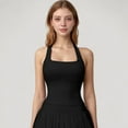 thumbnail image 4 of Women's Square Neck Active Tank Top with Built-In Bra and Racerback Design for Comfort and Movement - Small, Black, 4 of 7