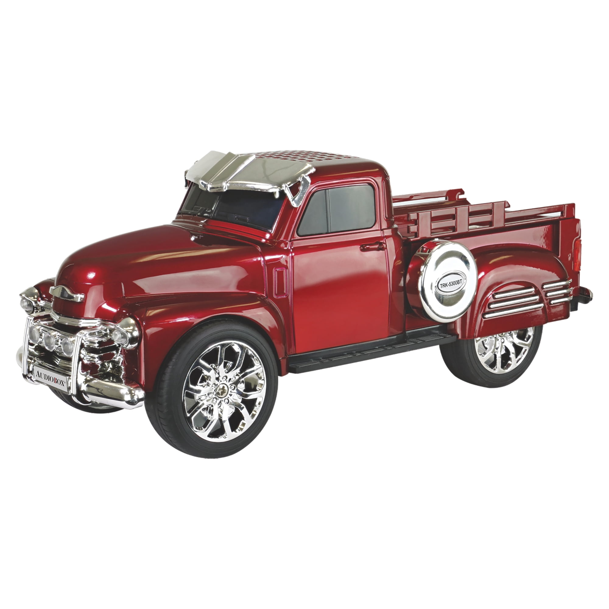 Audiobox Retro Ride 10-Watt-RMS Bluetooth Rechargeable Truck Speaker with FM Radio, Red