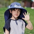 thumbnail image 6 of Solar Fan Hat for Kids, Wide Brim Solar Fan Outdoor Fishing Hat with 1 Fans Solar Power, Waterproof Outdoor Hiking Camping Fishing Hat，USB Rechargeable Solar Hat Fan for Boys & Girls, 6 of 6