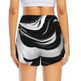 thumbnail image 4 of Haiem Abstract Black White Swirls Women's 2 in 1 Running Shorts - Lightweight Athletic Workout Gym Yoga Breathable Sports Shorts Liner with Phone Pockets-Medium, 4 of 9