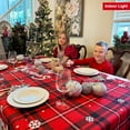 thumbnail image 5 of DIVA EN CAMINO DEC Christmas Tartan and Santa Tablecloth 60x102 Inch - Waterproof Holiday Decor Printed New Year''s Eve Rectangular Table Cloth - Washable Fabric Xmas Table Cover for Outdoor, Indoor, 5 of 5