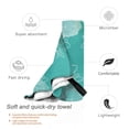 thumbnail image 5 of ZNDUO Bath Towel, Green Floral Textures Pattern Oversized Quick Dry Bath Towel Beach Towel - 27.5"x55", 5 of 8