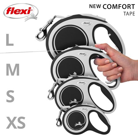 フレキシリード 8m 伸縮 リード 大型犬 8m 5m ニューコンフォート テープ | flexi 大型犬 リード 犬 リード 伸縮 8m 伸びるリード 巻き取り 犬リード 犬のリード