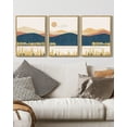 thumbnail image 2 of Drsoum Landscape Mountain Wall Art Set Lake Sunrise Pine Tree Forest Art for Living Room Bedroom 11x14in3pcs Natural Framed, 2 of 5