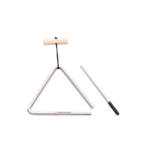 TRIANGULO MUSICAL DE ALUMINIO BRILLANTE 14 CM
