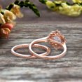 thumbnail image 6 of 1.75 Carat Cushion Cut Morganite Wedding Set Bridal Engagement Ring On 10k Rose Gold Vintage Art Deco Antique Flower Halo Design, 6 of 6