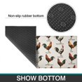 thumbnail image 6 of Rooster and Text Cream Pattern Anti Fatigue Kitchen Rugs Set Of 2, Non Slip Washable Decorative Floor Mats for Kitchen Sink Laundry, 17"x30" and 17"x47", 6 of 6