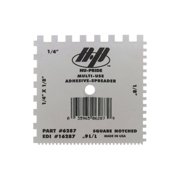 Marshalltown QLT 4 in. W x 4 in. L Plastic Square Notched Spreader