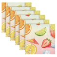 thumbnail image 6 of Iauyy Satin Napkins Set of 4- Pink-strawberry Drink DIY Printing Decoration Cloth Napkin- Easy Care for Home/Party, 6 of 8