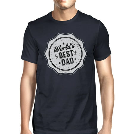 365 Printing World's Best Dad Mens Navy Vintage Style Graphic Tee Gifts For (The Best Screen Printing)