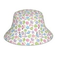 thumbnail image 3 of Daiia Pastel Christmas Cookies Pattern Bucket Hat - Trendy Cotton Sun Hat for Beach, Golf, Fishing - Fun Outdoor Vacation Boonie for Men and Women, 3 of 9