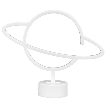 

Neon Light Planet Night Light Soft Light For Shelf Table Blue And Pink Light