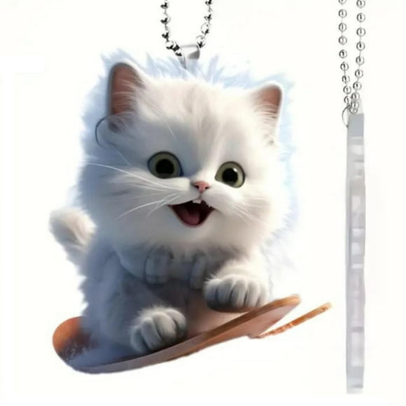 Christmas Tree Ornaments Cat Hanging Decorations Car Hanging Ornaments Acrylic Cat Xmas Decor Tree Hanging Cat Ornaments For Christmas Tree Ornaments Set