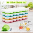 thumbnail image 4 of 4 Pack Ice Cube Trays with Lids, 56 Cubes Stackable Ice Cube Trays with Removable Lids for Freezer Silicone Ice Tray for Cocktails, Coffee, Beverages, 4 of 7