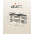thumbnail image 6 of SONGMICS HOME Storage Bench, Superfast Toolless Assembly, Shoe Rack Cabinet with Door & Adjustable Shelf, Rustic White and Slate Gray, 6 of 8