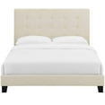thumbnail image 4 of Melanie King Tufted Button Upholstered Fabric Platform Bed - Beige, 4 of 5