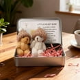thumbnail image 2 of Little Pocket Worry Bear in Box with a Hat, Adorable Mini Emotional Plush Positive Support Bears with Encouraging Card Cute Inspirational Gifts for Office Desk Decor & Birthday Party Favor, 2 of 9