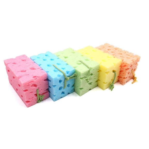 Unique Bargains 5pcs Rectangle Honeycomb Style Vehicle Car Cleaning Washing Sponge,Multicolor
