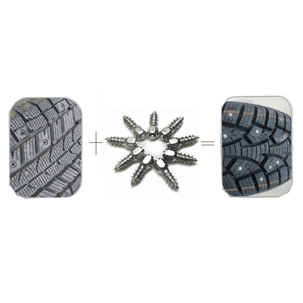 400PCS 12mm Tire Studs Carbide Screw Snow Spikes Anti- Anti-Ice for Car/SUV/ATV/UTV Car Tire Stud