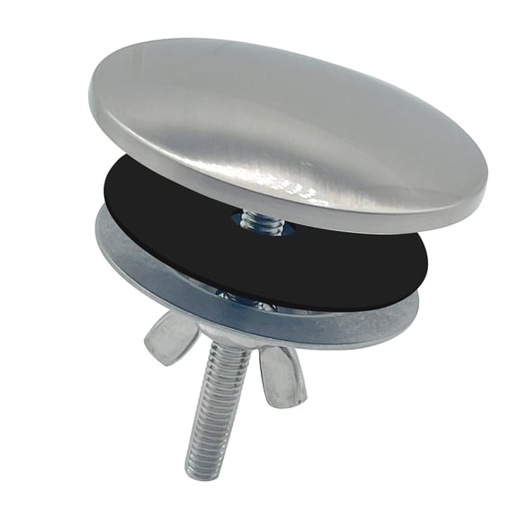 2 Inch Kitchen Sink Hole Cover Faucet Hole Cover Stainless Steel Wash Basin Kitchen Sink Tap Hole Plate Stopper Cover Blanking Metal Plug, Sealed Decoration Hole Cover (Brushed Nickel)