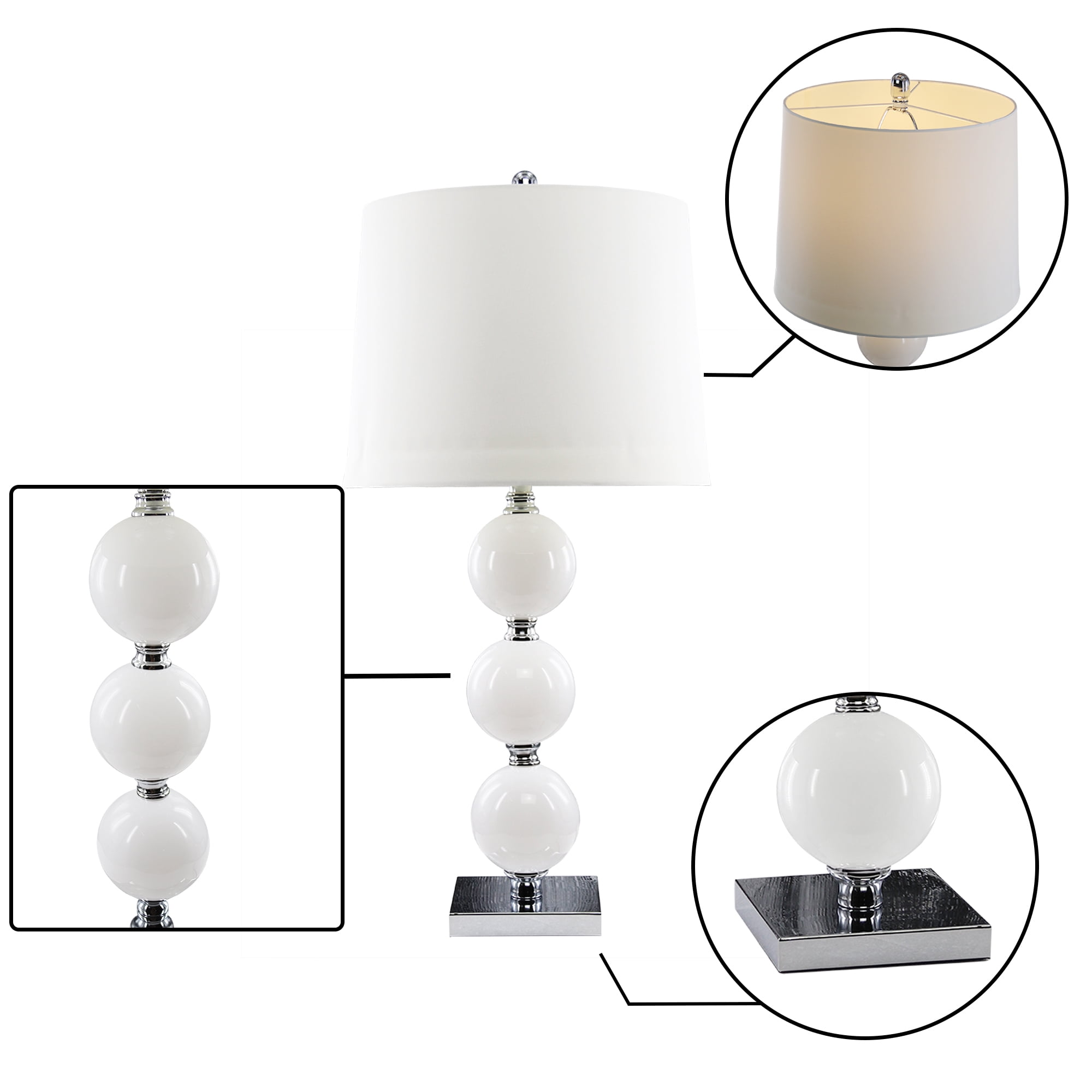 Abble 2Pk Crystal Table Lamps