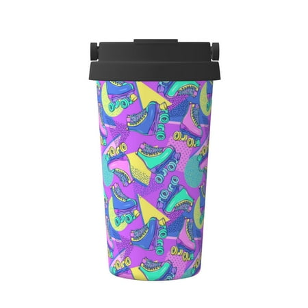 

Junzan Disco Roller Skates for Stainless Steel Vacuum Insulated Tumbler - Reusable Insulated Cold Brew Iced Coffee Cup Thermos -Gifts for Women Men Him Her