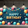 thumbnail image 6 of Yatrandify Colorful Balloons Happy Birthday Banner Decorative Design Party Backdrop Celebration Banner for Birthday Party Kids Event Photo Shoot, 6 of 8