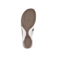thumbnail image 4 of WHITE MOUNTAIN Womens White Woven Texture 1" Platform Goring Cushioned Valora Open Toe Wedge Slip On Heeled Sandal 7.5 M, 4 of 4