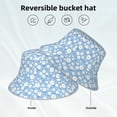 thumbnail image 2 of Yiaed Daisies Flowers Print Reflective Stripe Bucket Hat Unisex Funny Outdoor Fisherman Cap Beach Sun Hat, 2 of 5