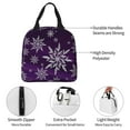 thumbnail image 3 of Pofeuu Snowflake Gradient Purple Print Lunch Bag Lunch Box Large Capacity Insulated Lunch Bag for Adult, Leakproof Reusable Lunch Tote Bags for Work, 3 of 5