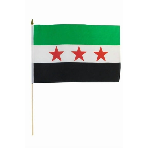 Syrian (Republic) 12x18in Stick Flag