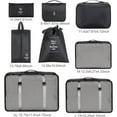 thumbnail image 3 of 8 Sets Luggage Packing Organizers for Travel Accessories, Travel Essentials, Including Waterproof Shoe Storage Bag Convenient Packing Pouches Clothing Underwear Bag for Traveller, Black, 3 of 7