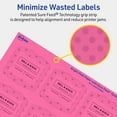 thumbnail image 5 of Avery Printable Arched Square Labels, Bright Pink, 2" x 2-3/16", 480ct, 5 of 11