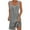 Gray, variant on ShomPort Summer Sleeveless Elegant Dresses for Women Fashion V Neck A-Line Knee Length Dresses