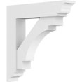 thumbnail image 1 of Ekena Millwork BKTP03X20X20MRC01 Support de PVC de Qualité Architecturale Standard Merced avec Extrémités Traditionnelles - 3 x 20 x 20 Po., 1 of 1