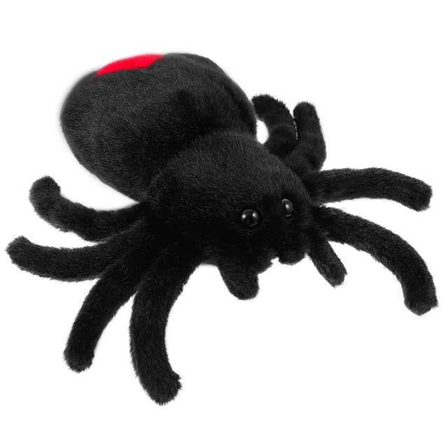 Juguete de araña de Halloween, juguete de araña de peluche, simulación flexible, decoración de muñeca de araña