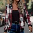thumbnail image 4 of Pyhlmscde Women's 2025 Fashion Casual Flannel Plaid Jackets, Womens Tops, Flannel Shirt Women, Fall Clothes for Women, 4 of 6