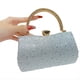 thumbnail image 1 of Bolso de Noche para Mujer - Bolso de Mano con Forro de Satén y Brillantes Diamantes de Imitación para Fiestas y Bodas, Color Plateado., 1 of 7